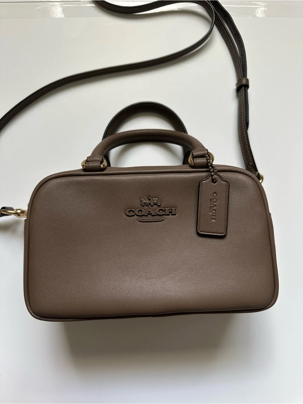 Coach Brown Leather Satchel crossbody bag